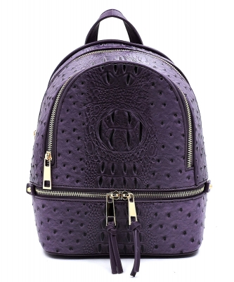 Ostrich Croc Backpack OS1082 PURPLE